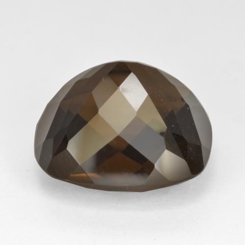 Quartzo fumê marrom natural 22,52ct, almofada cortada, VVS-VS