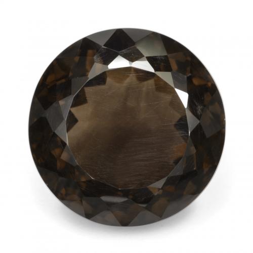 Quartzo fumê marrom natural 26,23ct, corte redondo, VVS-VS