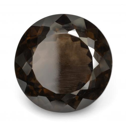 Quartzo fumê marrom natural 26,23ct, corte redondo, VVS-VS
