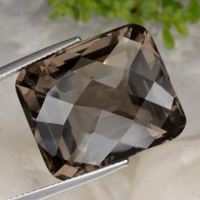 Quartzo fumê marrom natural 34,89ct, corte esmeralda, VVS-VS