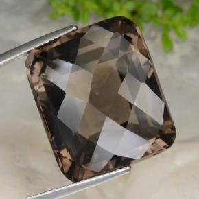Quartzo fumê marrom natural 34,89ct, corte esmeralda, VVS-VS