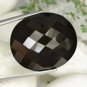 Quartzo fumê marrom natural 59,94ct, corte oval, VVS-VS