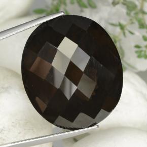 Quartzo fumê marrom natural 59,94ct, corte oval, VVS-VS