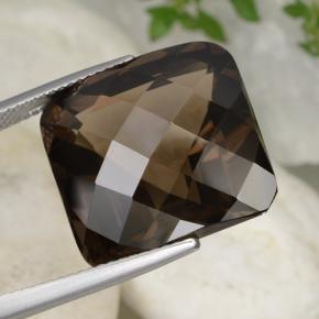 Quartzo fumê marrom natural 26,50ct, corte esmeralda, VVS-VS
