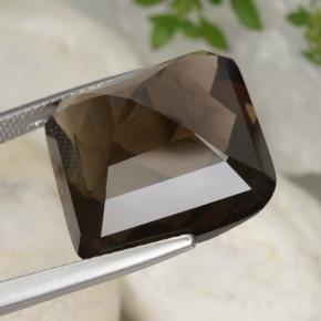 Quartzo fumê marrom natural 26,50ct, corte esmeralda, VVS-VS