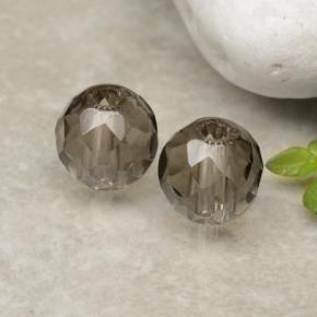 Pedras preciosas de Quartzo Fumê Castanho muito claro natural de 2.79 ct, Esfera / Bola, Transparente