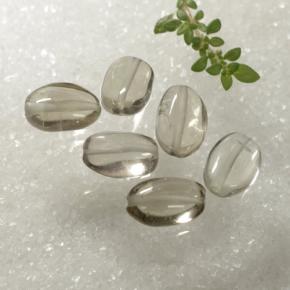 Pedras preciosas de Quartzo Fumê Madeira Muito Clara Castanho natural de 8.86 ct, oval, Transparente