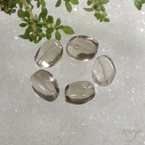 5.23ctw Natural Castanho muito claro Quartzo Fumê, oval, Transparente