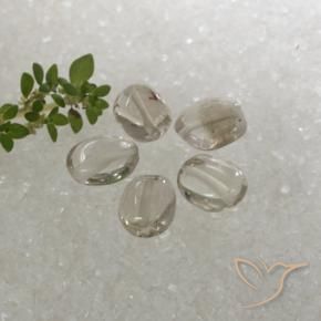Pedras preciosas de Quartzo Fumê Castanho muito claro natural de 4.70 ct, oval, Transparente