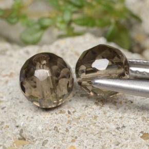 Pedras preciosas de Quartzo Fumê marrom neutro natural de 2.78 ct, Esfera / Bola, Transparente