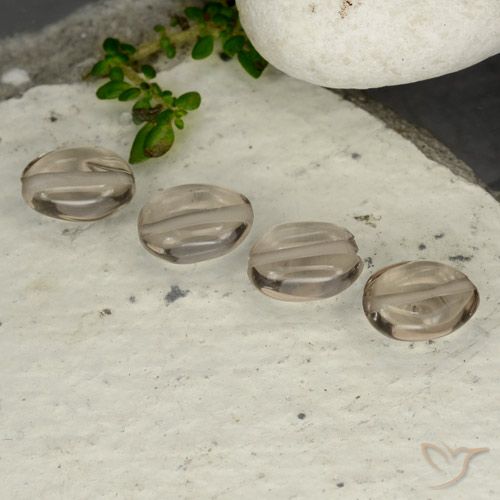 4.62ctw Natural Marrom Umber Claro Quartzo Fumê, oval, Transparente
