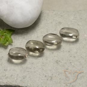 Pedras preciosas de Quartzo Fumê Castanho muito claro natural de 4.45 ct, oval, Transparente