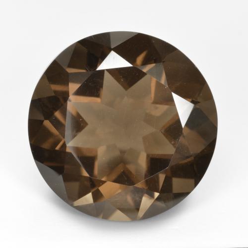 Quartzo fumê marrom natural 16,66ct, corte redondo, VVS-VS
