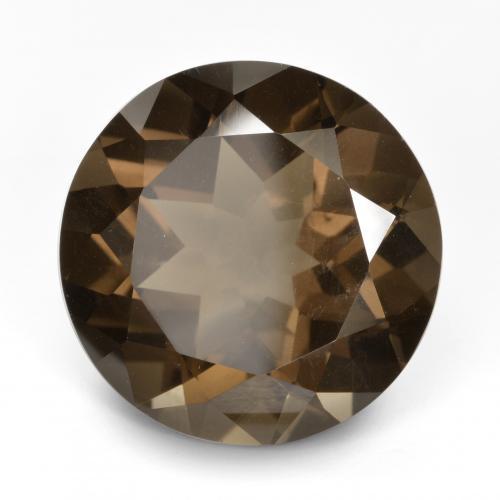 Quartzo fumê marrom natural 16,66ct, corte redondo, VVS-VS