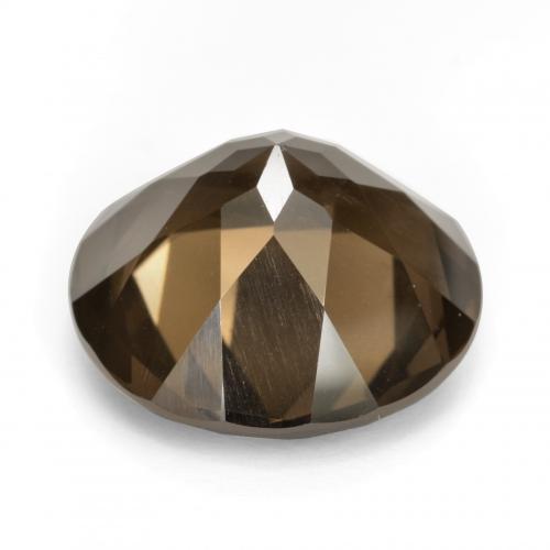Quartzo fumê marrom natural 16,66ct, corte redondo, VVS-VS