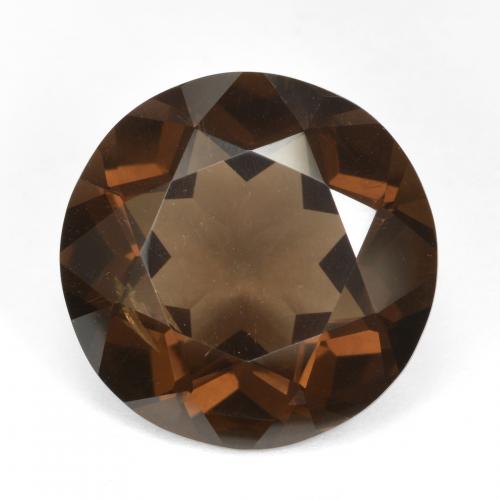 Quartzo fumê marrom natural 14,13ct, corte redondo, VVS