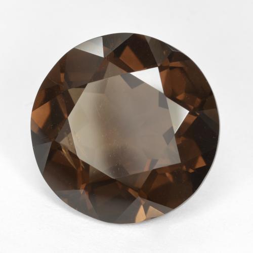 Quartzo fumê marrom natural 14,13ct, corte redondo, VVS