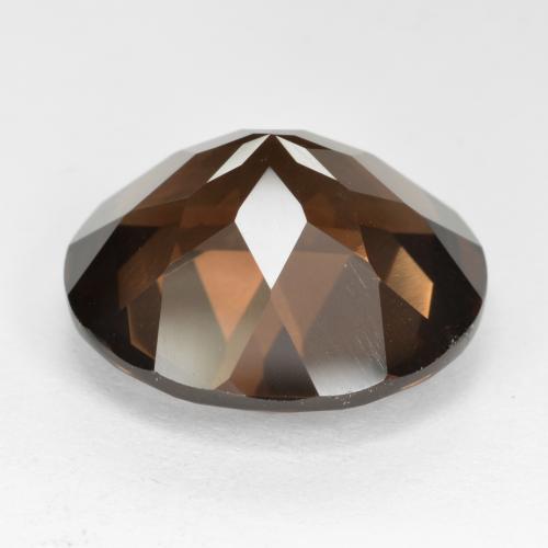 Quartzo fumê marrom natural 14,13ct, corte redondo, VVS