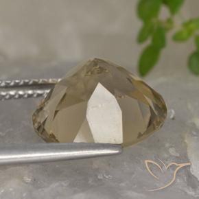 Quartzo Fumê Castanho Médio-Claro Natural 5.35ct, Redondo, VVS-VS
