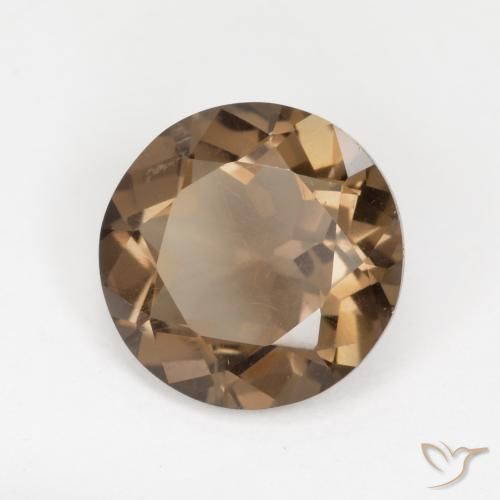 Quartzo Fumê Moca claro Natural 5.03ct, Redondo, VVS-VS