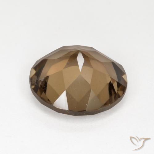 Quartzo Fumê Moca claro Natural 5.03ct, Redondo, VVS-VS