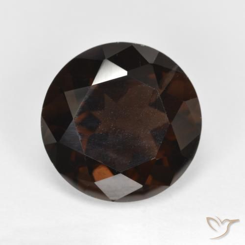 5.32ct Natural Marrom Chocolate Profundo Quartzo Fumê, Redondo, VVS