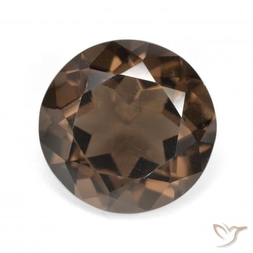 Quartzo Fumê Corte Redondo 5,68 ct, 12,3 mm Do Brasil, Photo A
