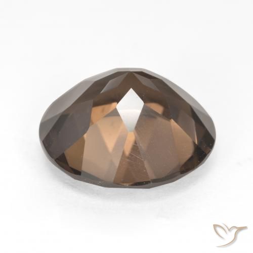 Quartzo Fumê Castanho médio Natural 5.68ct, Redondo, VVS