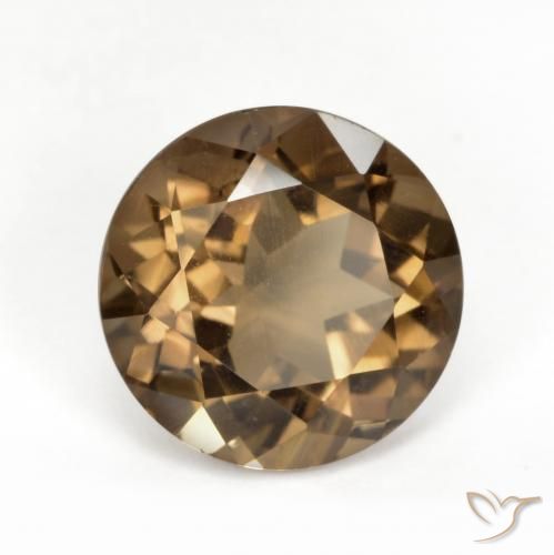 Quartzo Fumê Gingerbread Marrom Natural 5.58ct, Redondo, VVS