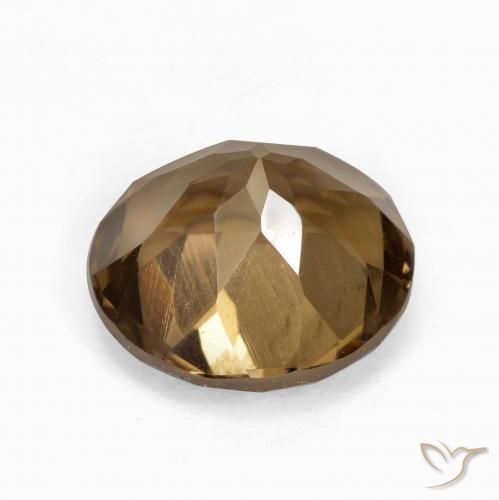 Quartzo Fumê Gingerbread Marrom Natural 5.58ct, Redondo, VVS
