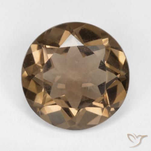 4.46ct Natural Moca claro Quartzo Fumê, Redondo, VS