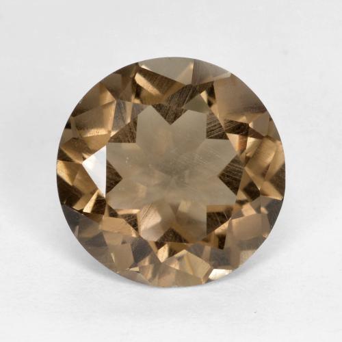 Quartzo fumê marrom natural 4,63ct, corte redondo, VS