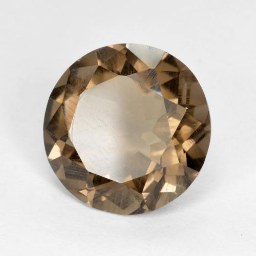 Quartzo fumê marrom natural 4,63ct, corte redondo, VS