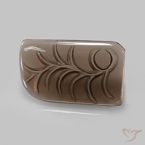 Quartzo Fumê Castanho médio Natural 23.88ct, Chique, Transparente
