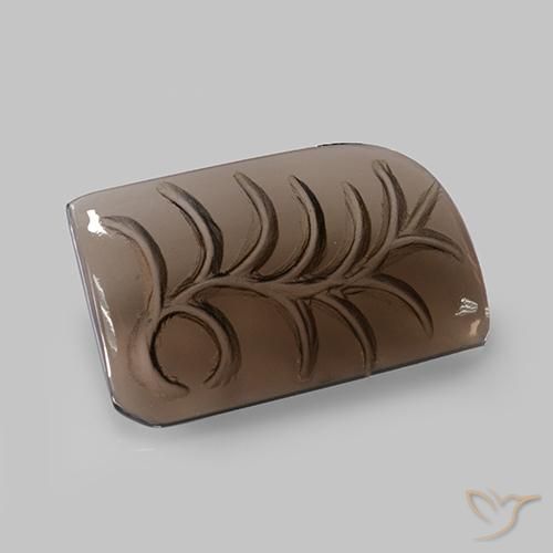 Quartzo Fumê Castanho médio Natural 23.88ct, Chique, Transparente