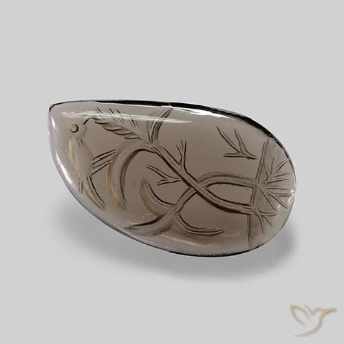 Quartzo Fumê Castanho médio Natural 15.17ct, Coração, Transparente