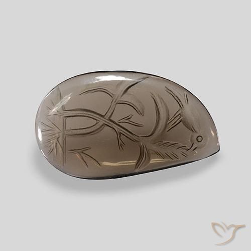 Quartzo Fumê Castanho médio Natural 15.17ct, Coração, Transparente