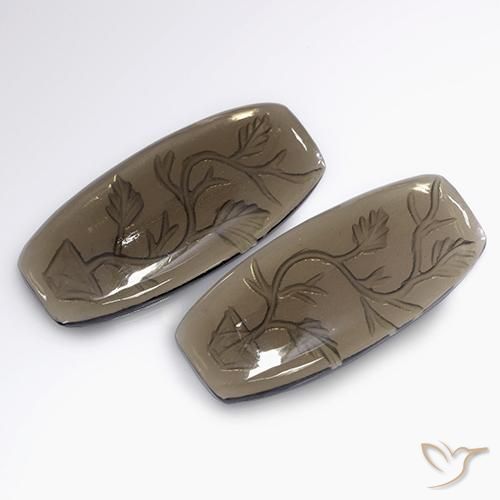 Pedras preciosas de Quartzo Fumê Moca claro natural de 31.90 ct, Chique, Transparente