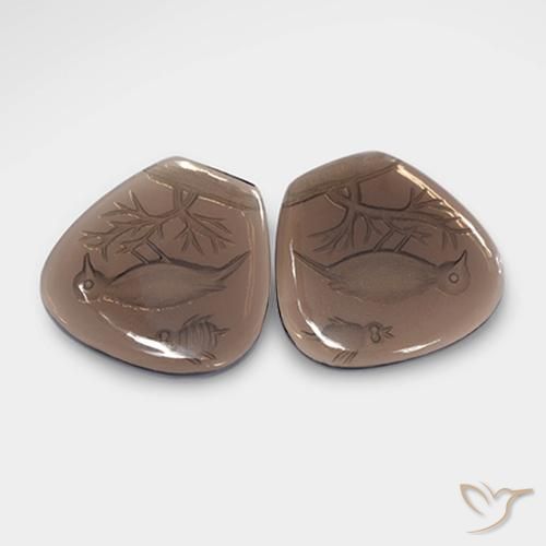 Pedras preciosas de Quartzo Fumê Castanho médio natural de 24.82 ct, Chique, Transparente