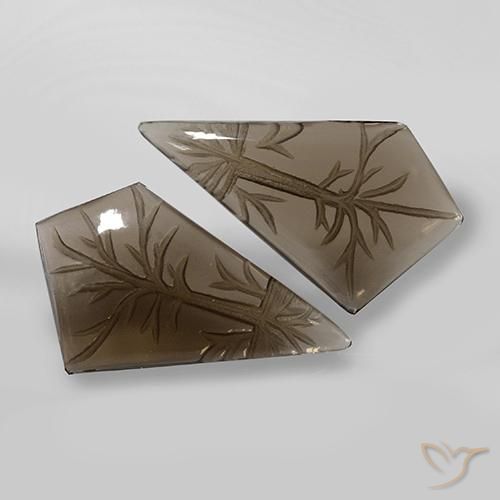22.41ctw Natural Marrom claro Quartzo Fumê, Chique, Transparente