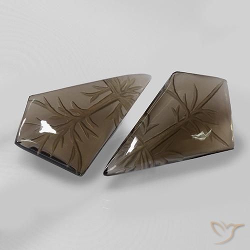 Pedras preciosas de Quartzo Fumê Marrom claro natural de 22.41 ct, Chique, Transparente