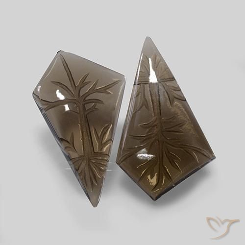 Pedras preciosas de Quartzo Fumê Marrom claro natural de 22.41 ct, Chique, Transparente
