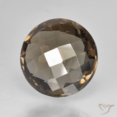 8.38ct Natural Castanho médio-escuro Quartzo Fumê, Redondo, VVS-VS