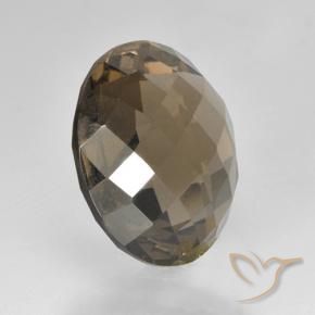 Quartzo Fumê Castanho médio-escuro Natural 8.38ct, Redondo, VVS-VS