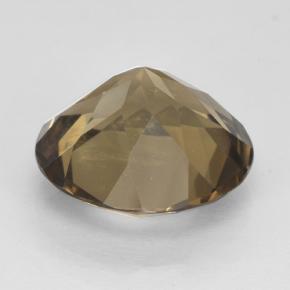 Quartzo fumê marrom natural 4,91ct, corte redondo, VVS