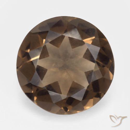 4.20ct Natural Umber Brown Quartzo Fumê, Redondo, VVS