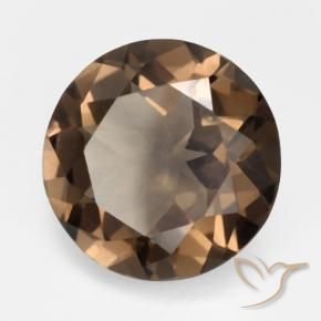Quartzo Fumê Umber Brown Natural 4.20ct, Redondo, VVS