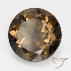 Quartzo Fumê Marrom Quente Natural 5.33ct, Redondo, VVS