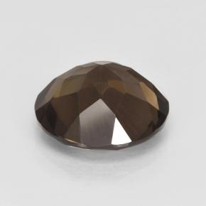 Quartzo fumê marrom natural 4,98ct, corte redondo, VVS