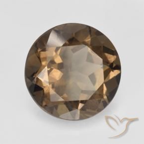 Quartzo Fumê Gingerbread Marrom Natural 5.45ct, Redondo, VVS-VS